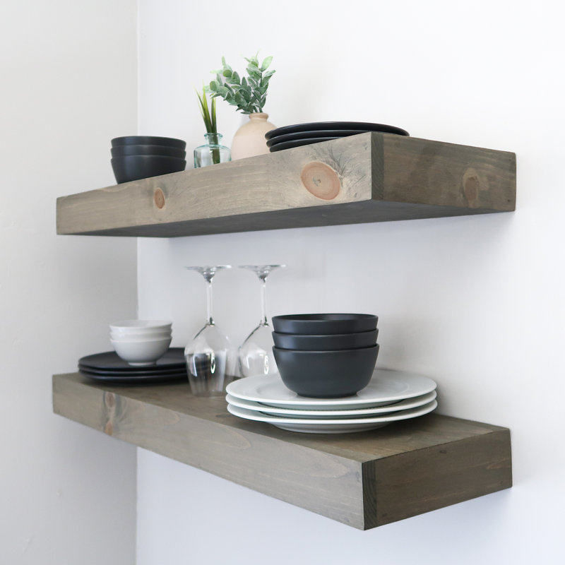 Millwood Pines Pippi Modern Floating Shelves 3 Inches Thick Reviews